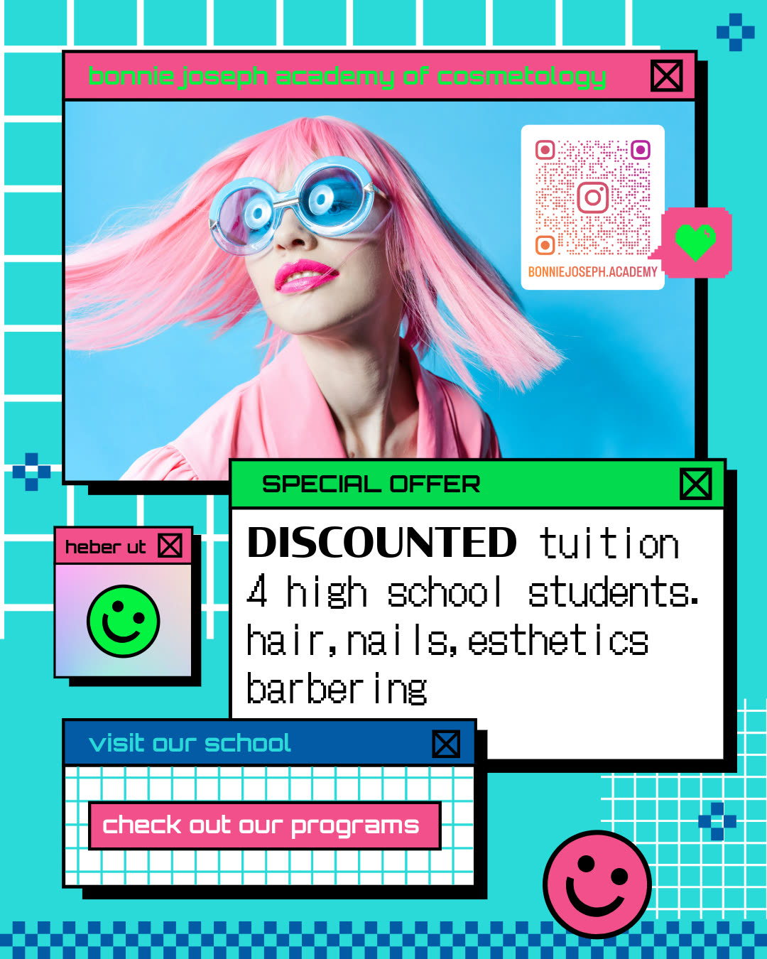 Y2K-style BJA ad: discounted tuition special offer for high school students